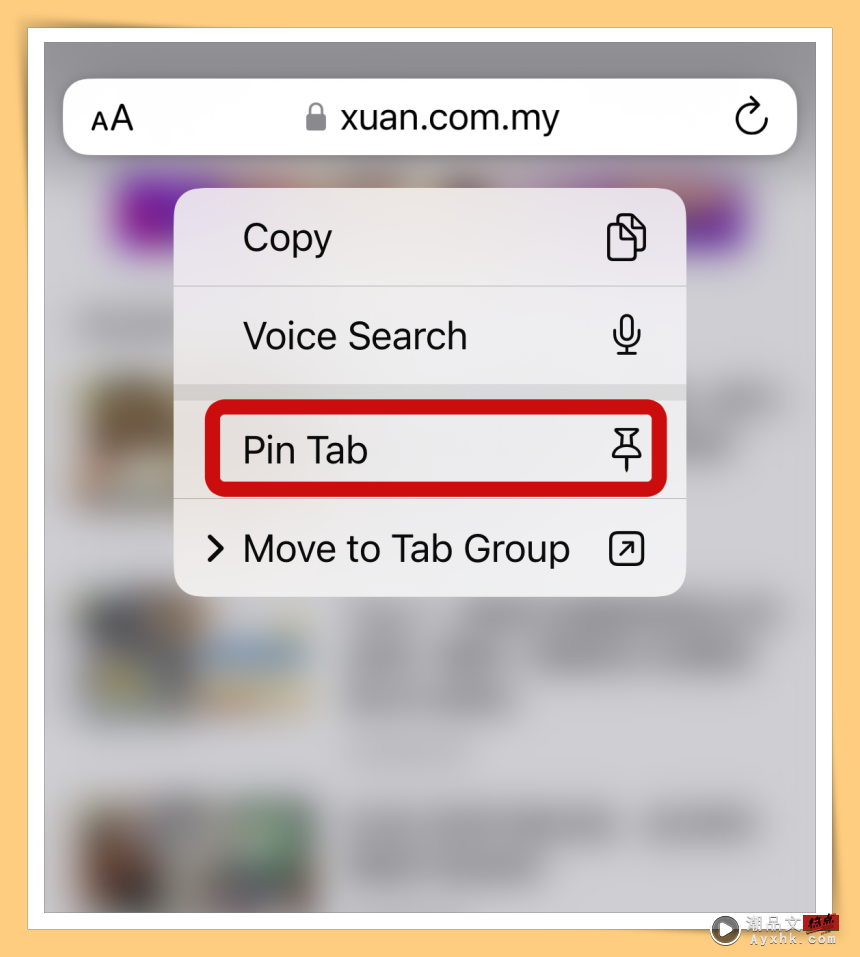 Tips I Safari也能Pin Tab了！4个步骤设置直接打开常用网页！ 更多热点 图5张